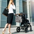 thumbnail image 5 of Multifunctional Travel Nappy Bags for Baby Care, TeqHome Set of 8 Pcs Baby Nappy Diaper Bags with Changing Pad Bottle Bag Mesh Bag Purse 2 Burp Cloths 2 Hook Straps, Large Capacity, Dark Grey, 5 of 12