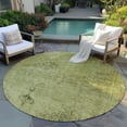 thumbnail image 6 of Addison Rugs Chantille Indoor/Outdoor Traditional Oriental Khaki Washable Round Rug, 8' x 8', 6 of 6