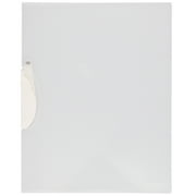 JAM Plastic Report Covers with Swing Lock Clip, Clear with White Lock, Letter Size (9 x 12 Inches), 20 Per Pack