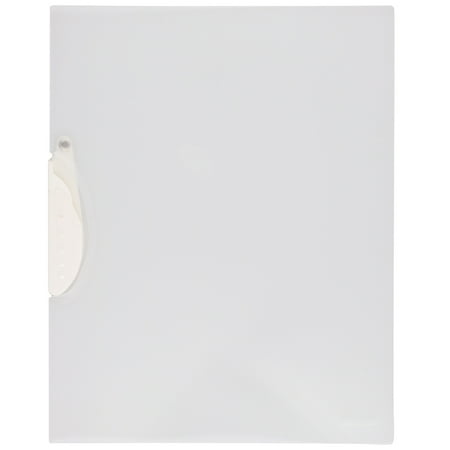 JAM Plastic Report Covers with Swing Lock Clip, Clear with White Lock, Letter Size (9 x 12 Inches), 20 Per Pack