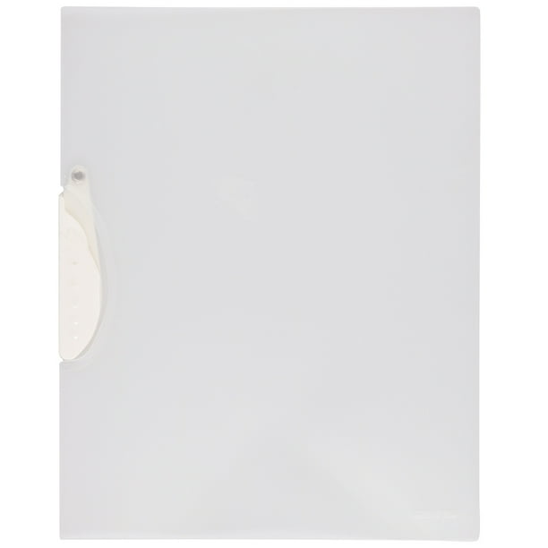 JAM Paper & Envelope Plastic Report Covers with Swing Lock Clip, Clear