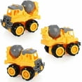 thumbnail image 3 of SHANNA Multi-Mode Demolition Dump Truck Truck Car Toy Ladder Truck and Crane BPA Free, 3-12 Years Boy Birthday Christmas Gift (Orange -Mixing truck), 3 of 5
