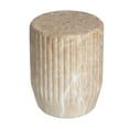 thumbnail image 3 of Christopher Knight Home Ribbed Side Table, Lightweight Concrete Round End Table for Indoor & Outdoor Use, Gold, 3 of 10