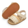 thumbnail image 6 of HsdsBebe Baby Girls Sandals Infant Open Toe Tassels Summer Shoes for Newborn 3-18 Months, 6 of 7