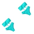 thumbnail image 1 of Soidarity Traje de baño dividido para mujer Bustier sin tirantes Acolchado Poliéster Ajustable Traje de baño Vacaciones Viajes Fiesta Ropa de playa Cian Type1 NO1 Soidarity CBP229175, 1 of 6