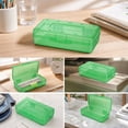 thumbnail image 6 of Small Pencil Box, Plastic Case with Hinged Lid and Snap, Portable Storage for Back to Campus Supplies, Green, 6 of 7
