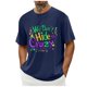 thumbnail image 4 of Casual Summer Tops Carnaval Impreso de Manga Corta Cuello Redondo, Poliéster Ligero para la Fiesta de Verano de Primavera, 4 of 9