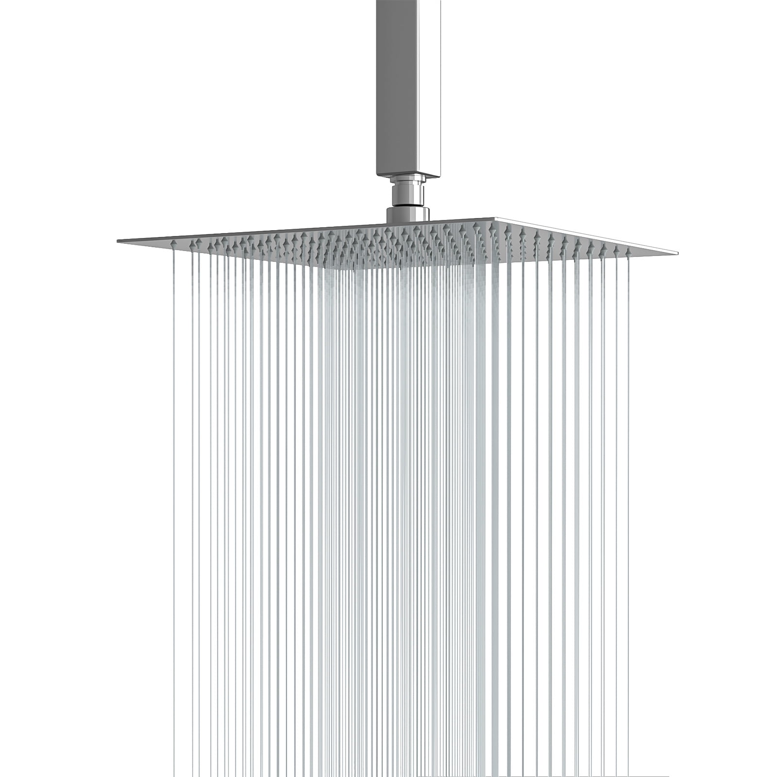 Bathroom Mirror Rain Fixed Shower Head (16 Inch Square, Chrome),Bathroom Cabinet