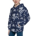 thumbnail image 2 of Kdxio Dragon Pattern Boys Athletic Unisex Boys Girls Hoodie with Pocket Sweatshirts-X-Large, 2 of 6