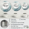 thumbnail image 4 of Designart "Gentle Toned Simplistic Ocean Swell" Coastal Beach Black Large Round Mirror - Round Office Mirror Wall Decor - Coastal Round Printed Mirror - 29" x 29", 4 of 6