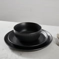 thumbnail image 4 of Stone Lain Logan 12-Piece Dinnerware Set Stoneware, Black, 4 of 6