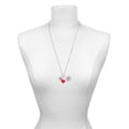 thumbnail image 3 of Delight Jewelry Silvertone Disc 1/2'' Initial - n - Red Heart Nurse Strong Zoe Necklace, 3 of 4