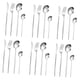 thumbnail image 2 of Juego de cubiertos para fiesta, cuchillo para carne, tenedores, cuchara, cucharadita, vajilla de acero inoxidable, cubiertos para cena de año Nuevo en Plata 24 piezas, 2 of 8