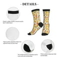 thumbnail image 6 of Crew Socks for Women Men, Bees And Honey 1  Moisture Running Athletic Football Striped Socks Cushion Tube Socks, 6 of 7