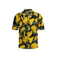 thumbnail image 3 of Coduop Men Hawaii Beach Shirts Banana/Leaf/Tree Print Turn-Down Collar Short Sleeve Lapel Shirt, 3 of 6