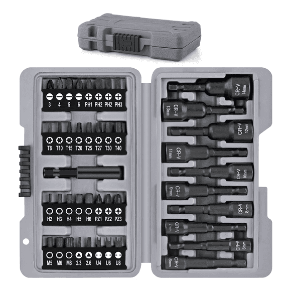 Juego 43pz De Puntas Y Dados Magnéticos Para Tuercas Xtellar negro