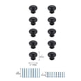 thumbnail image 6 of Elegant Decor Home Decorative Minu 1.3" Diameter Matte Black Mushroom Knob Multipack (Set of 10), 6 of 6