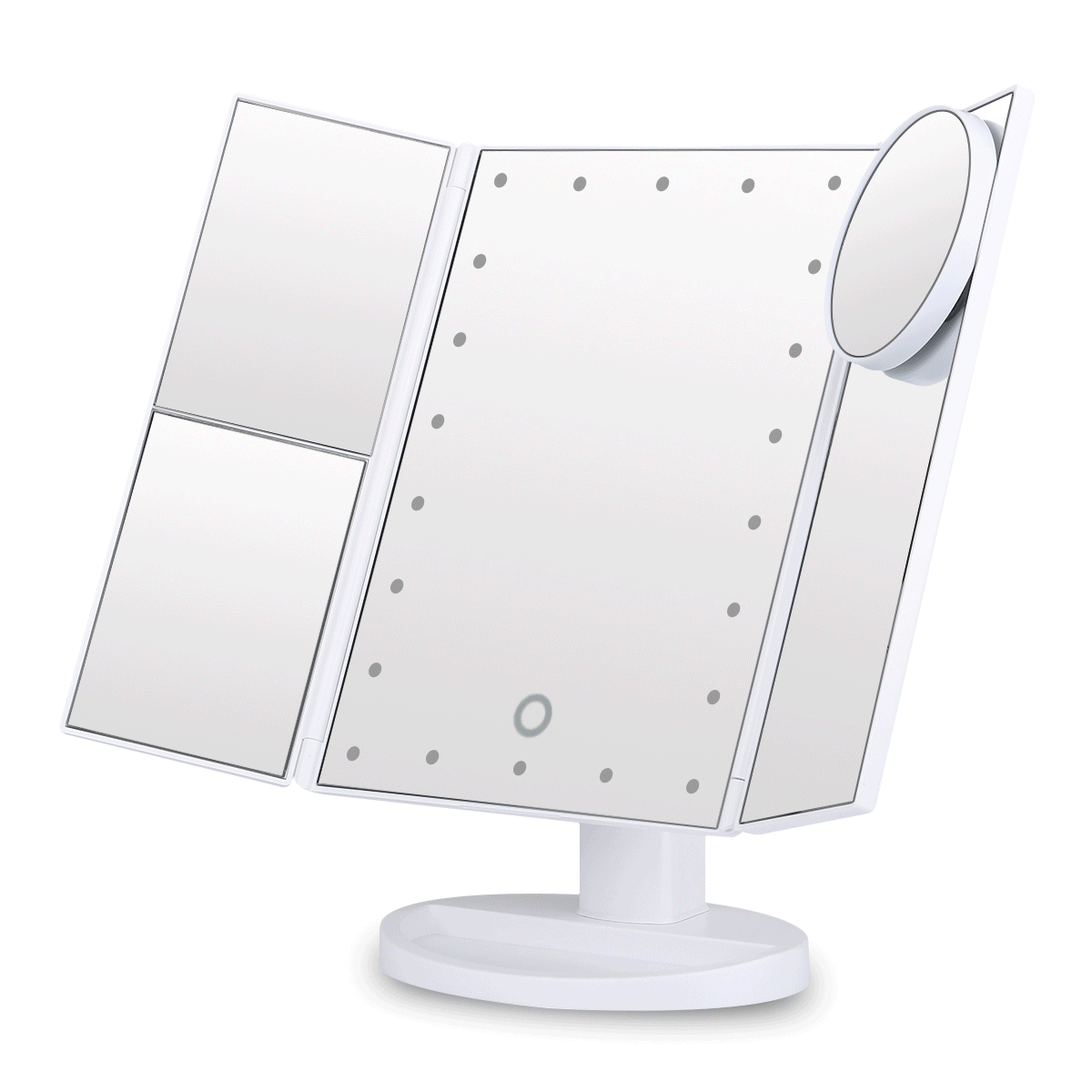 Ovonni Vanity Makeup Mirror Trifold 22 LED Lighted With ...