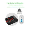thumbnail image 6 of Powerowl 8 Bay AA AAA Battery Charger for Ni-MH Ni-CD Rechargeable Batteries, US Safety Certification, 6 of 7