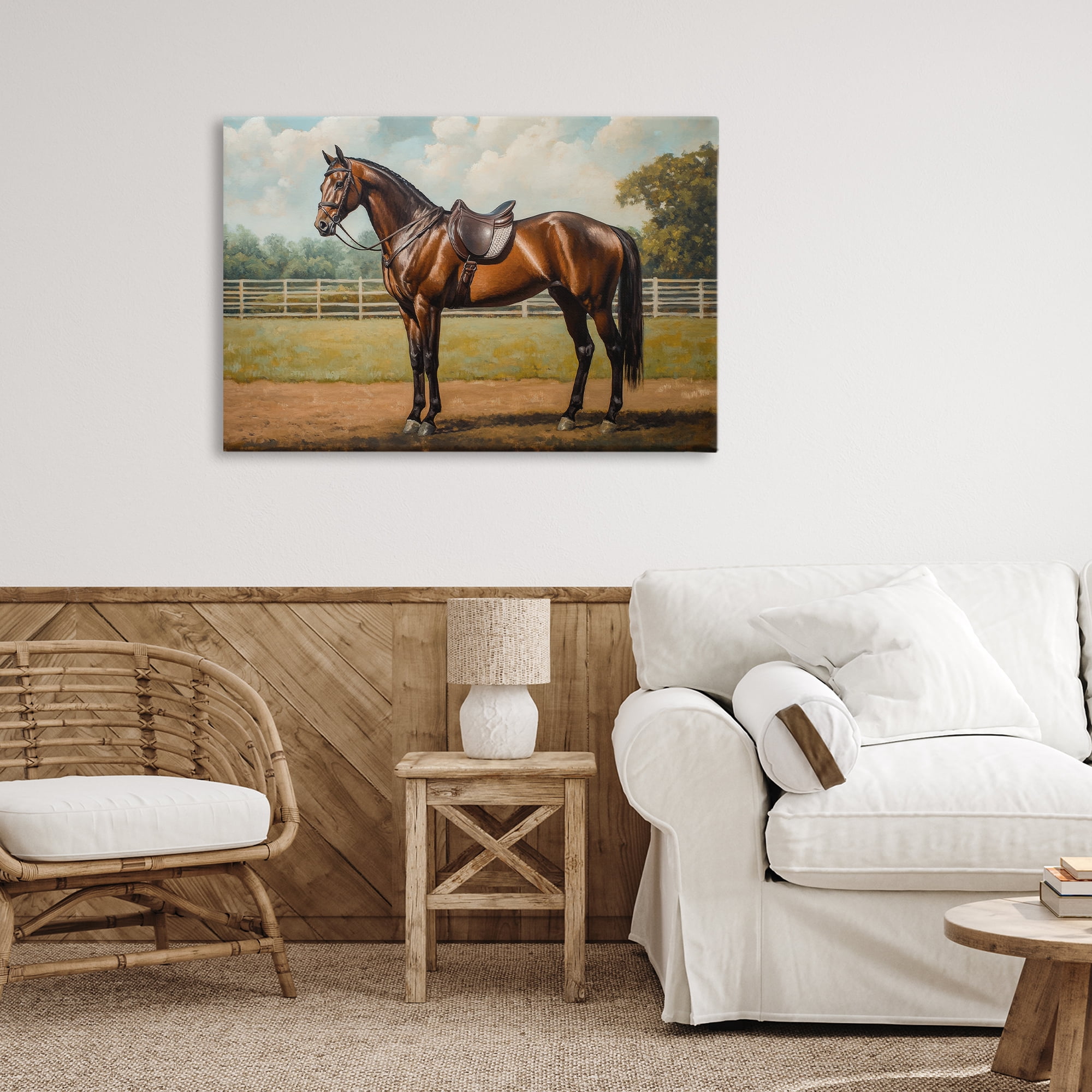 Stupell Industries Saddled & Ready For The Show Canvas Wall Art, design by Petal Prints Design