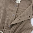 thumbnail image 7 of KVPLBQFD Boys Suit Size 12 Summer Onesie Boys One-piece Outfit Baby Girls Button up Cotton Linen Romper Jumpsuit Fly Sleeve Solid Playsuit Clothes Baby Boy Gifts 0-3 Months, 7 of 7