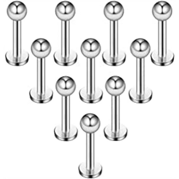 Briana Williams 16G Labret Monroe Lip Ring Black Titanium Anodized 316L Stainless Steel 3mm Ball