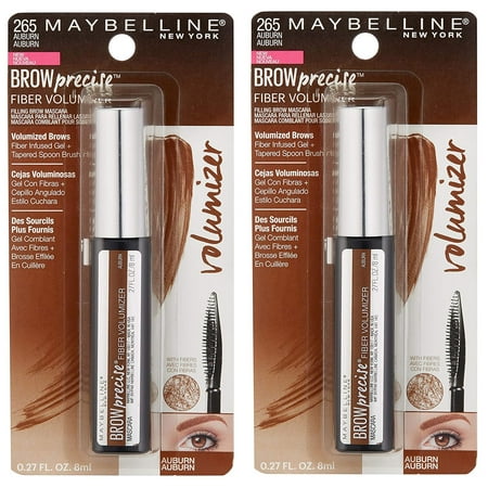 Maybelline Brow Precise Fiber Volumizer, Filling Brow Mascara, #265 Auburn (Pack of 2) + Eyebrow