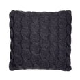 thumbnail image 1 of Dark Heather Cable Knit With Feather Down Insert Euro Pillow, 1 of 1
