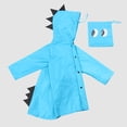 thumbnail image 2 of Kogui Toddler Raincoat Kids Lightweight Raincoat Toddler 3D Cartoon Rainwear Baby Boy Hooded Poncho Outwear Rain Jacket (Blue,S), 2 of 6