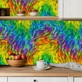 thumbnail image 5 of Peel and Stick Wallpaper Canvas Contact Paper Fur seamless texture rainbow color fabric Self Adhesive and Removable 24in x 118in, 5 of 8