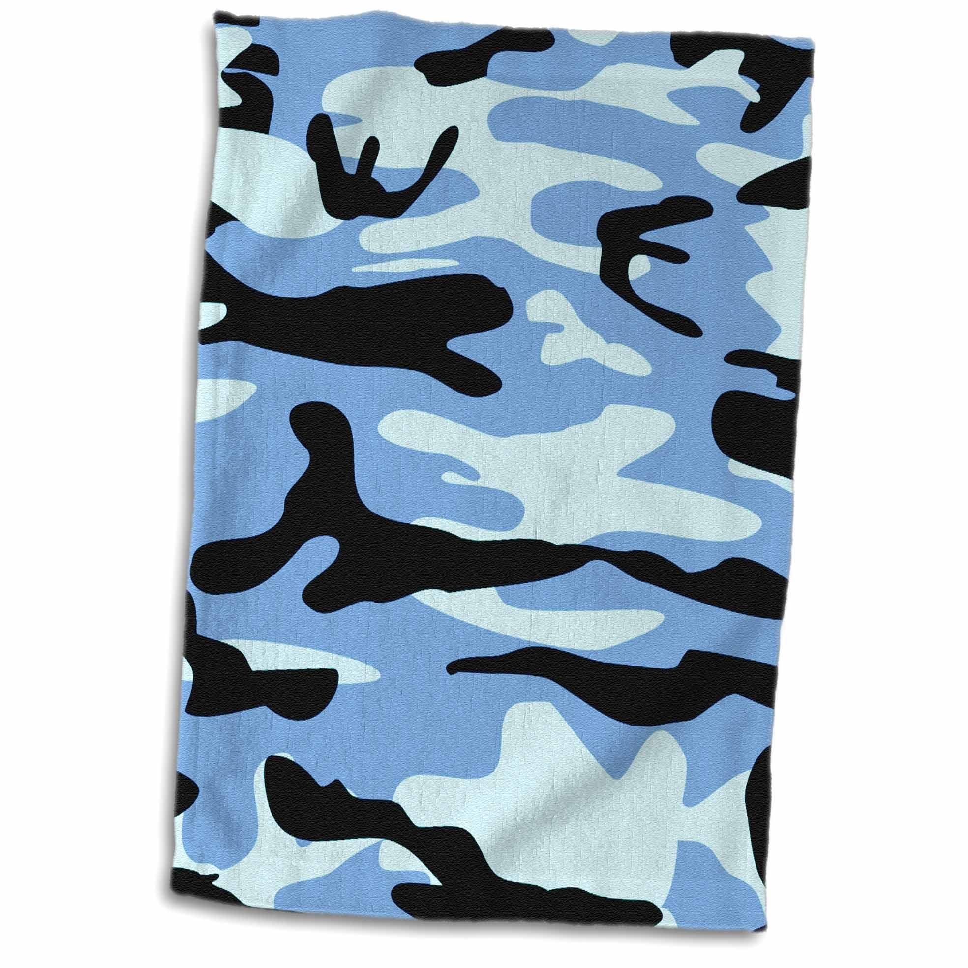 3dRose Light blue camo print - army uniform camouflage pattern - macho ...