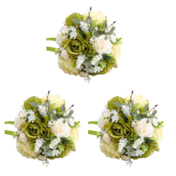 Ramo de flores artificiales Yuarrent boda evento decoración Verde