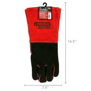 Lincoln Electric Industrial Leather Red and Black Welding Gloves