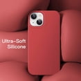 thumbnail image 4 of JETech Silicone Case for iPhone 14 Plus 6.7-Inch, Silky-Soft Touch Full-Body Protective Phone Case, Shockproof Cover with Microfiber Lining (Red), 4 of 7