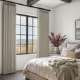 thumbnail image 6 of Jainmy Pinch Pleated Sheer Curtains,Drapes Back Tab Pleat Hooks Rings,Neutral Boho Window Curtains Living Room Bedroom,2 Panels,Linen,40"×84", 6 of 11
