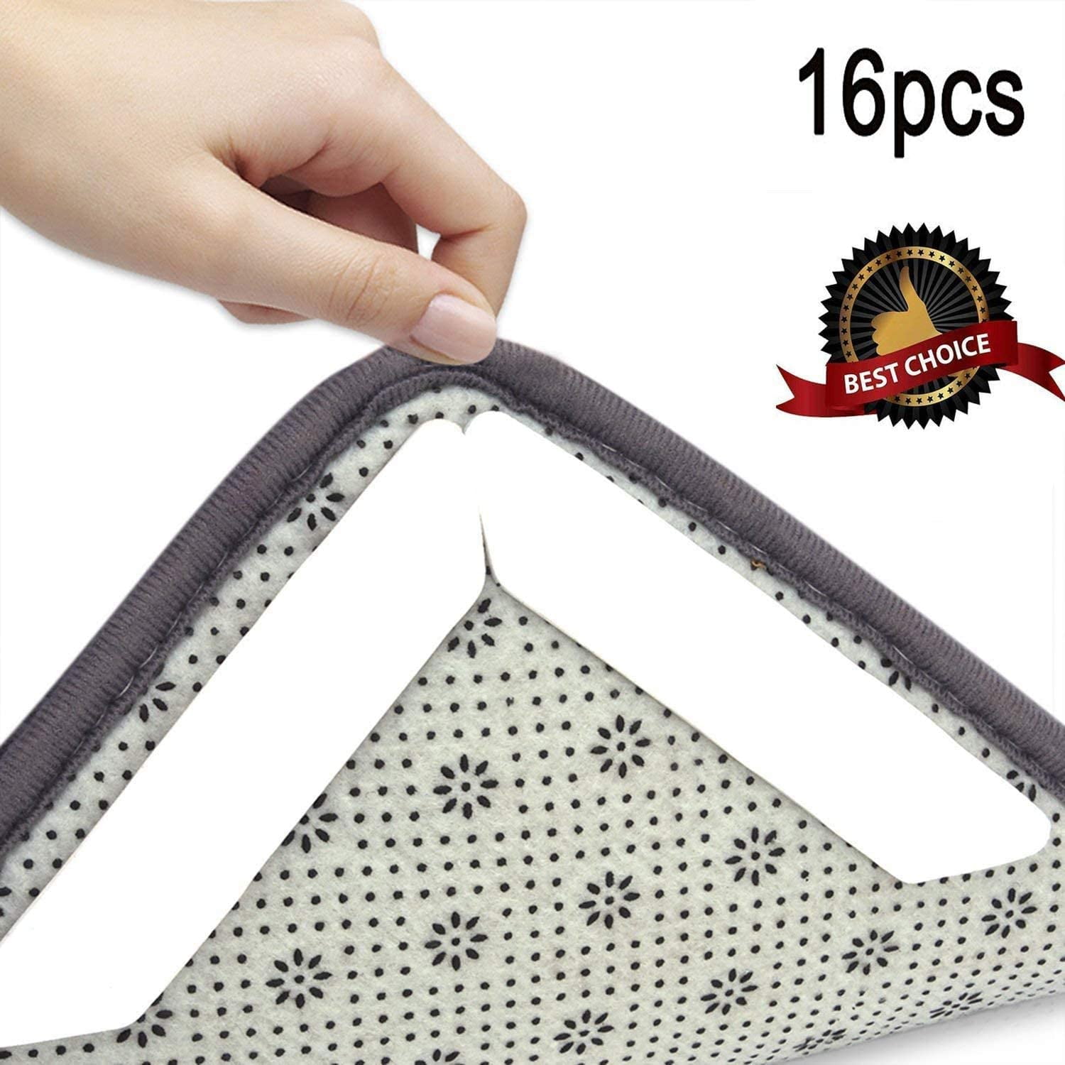 Rug Gripper 16 PCS Reusable Carpet Pad Kit NonSlip Sticker Anti