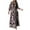 Black, variant on jovati Long Sleeve Dress for Women Sexy Fashion Women Casual Print V-Neck High Waist Long Sleeve Long Dress