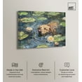 thumbnail image 2 of Monet Water Lilies Dog Rustic Chic Farmhouse Canvas Wall Art by Art Remedy, Gallery Wrapped, 30"x24", 2 of 7