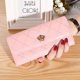 thumbnail image 1 of Cartera de mujer larga estilo coreano con hebilla de embrague rombo corona billetera multitarjeta, 1 of 6