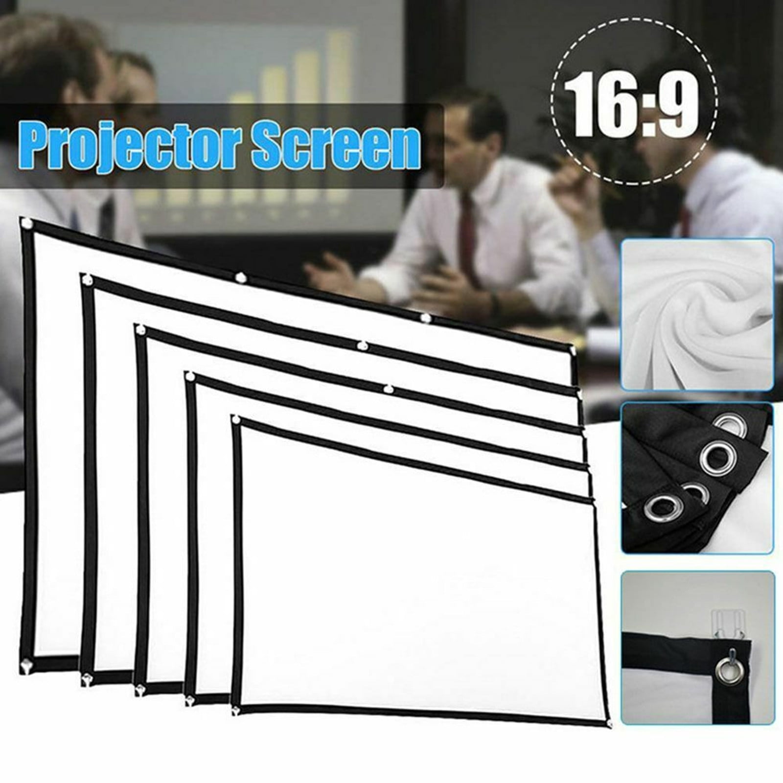 HD Projector Screen 16:9Home Cinema Theater Projection Portable Screen ProjectoR 