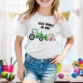 thumbnail image 2 of MUXiin Easter T Shirts for Kids Girls Cartoon Bunny Short Sleeve Tee for Toddler Soft Easter's Day Summer Tops Kids Summer Clothing Easter Gifts for Kids(White,10-11 Years), 2 of 5