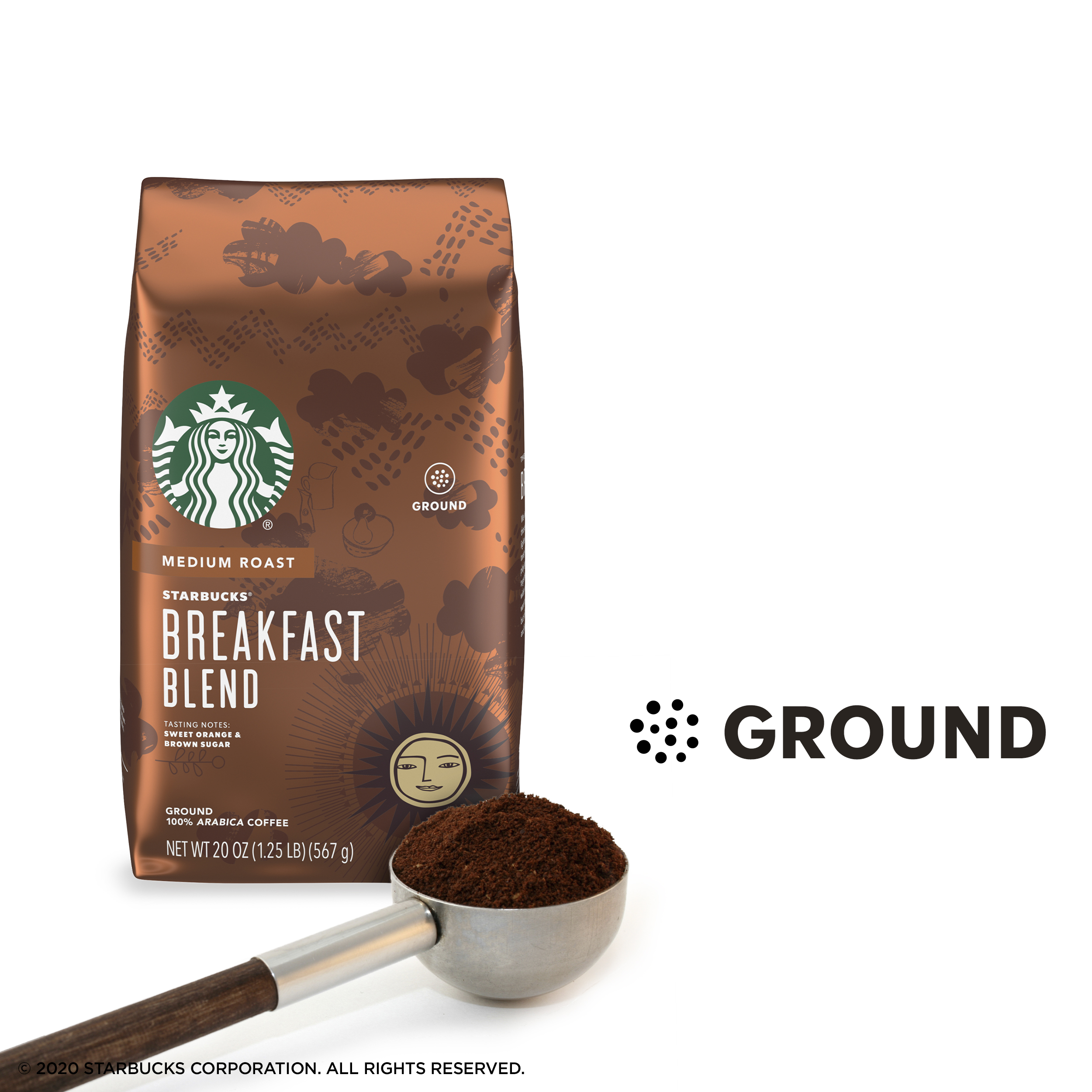 Starbucks Medium Roast Ground Coffee — Breakfast Blend — 100% Arabica — 1 bag (20 oz.) - image 3 of 6