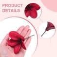 thumbnail image 3 of Uxcell 12-Pack Artificial Plumeria Flowers, Fake Silk Heads Flower Plumeria Bulk Petal for DIY Crafts/Dress/Wedding/Party Decoration [Wine Red, 3.54"/ 9cm], 3 of 6