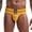 Yellow, variant on TSADFHJI Manmade Underwear Men Men's Underwear Low Rise Trend and Interesting Double Ding Pants M Black