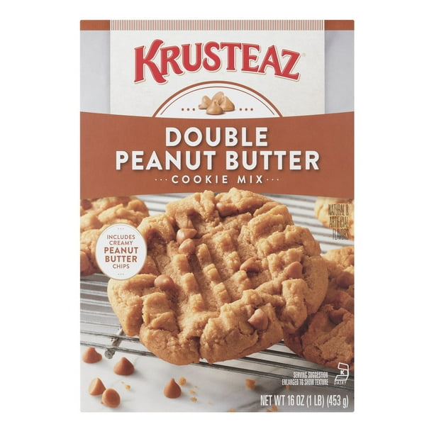 (12 Pack) Krusteaz Bakery Style Cookie Mix, Double Peanut Butter, 16