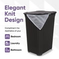 thumbnail image 3 of Superio Laundry Hamper with Lid Brown, 50 Liter Knit Laundry Hamper Basket, 3 of 8