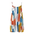 thumbnail image 4 of Usmixi Jumpsuits for Women Dressy Loose Wide Leg Fashion Spaghetti Strap Short Jumpsuits Overalls with Pocket Summer V-Neck Sleeveless Floral Print Mini Formal Rompers Blue s, 4 of 5