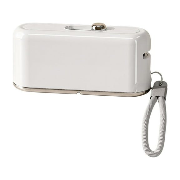 Dispensador automático de palillos de hilo dental, portátil, sin roturas ni deshilachados. Blanco