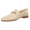 thumbnail image 2 of Sam Edelman Lior Eggshell Almond Toe Slip On Stacked Heel Fashion Classic Loafer (Eggshell, 7.5), 2 of 4
