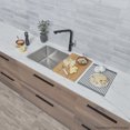 thumbnail image 1 of Stylish Dual Mount 31" Stainless Steel Single Bowl Kitchen Sink with Strainer S-402, 1 of 11